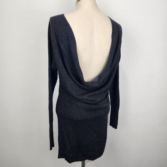 Lululemon Serenity Sweater Wrap Tunic Dress 6 Gray Reversible Cowl Neck W3408S - Picture 9 of 12